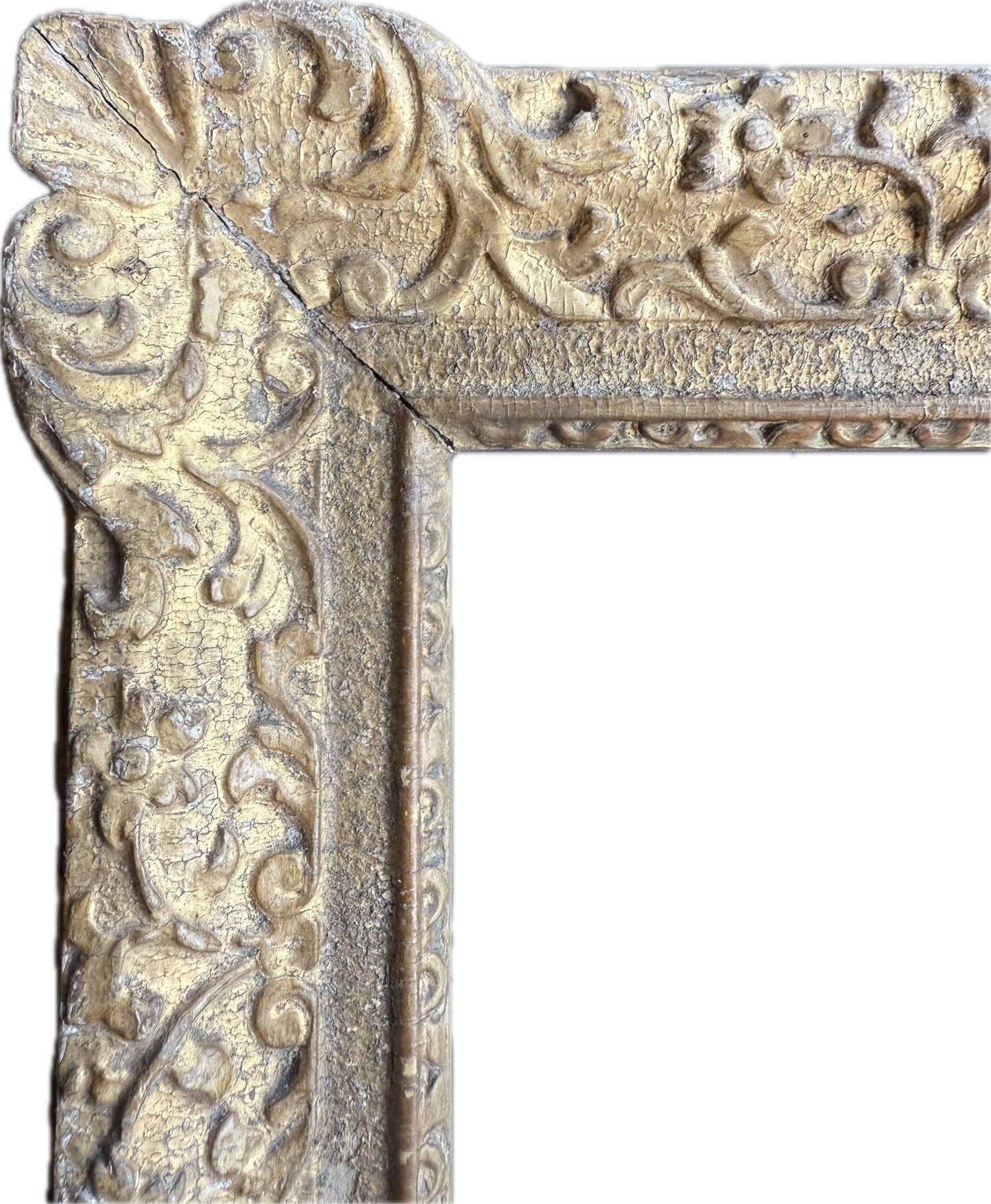 English 17th century ornately carved frame