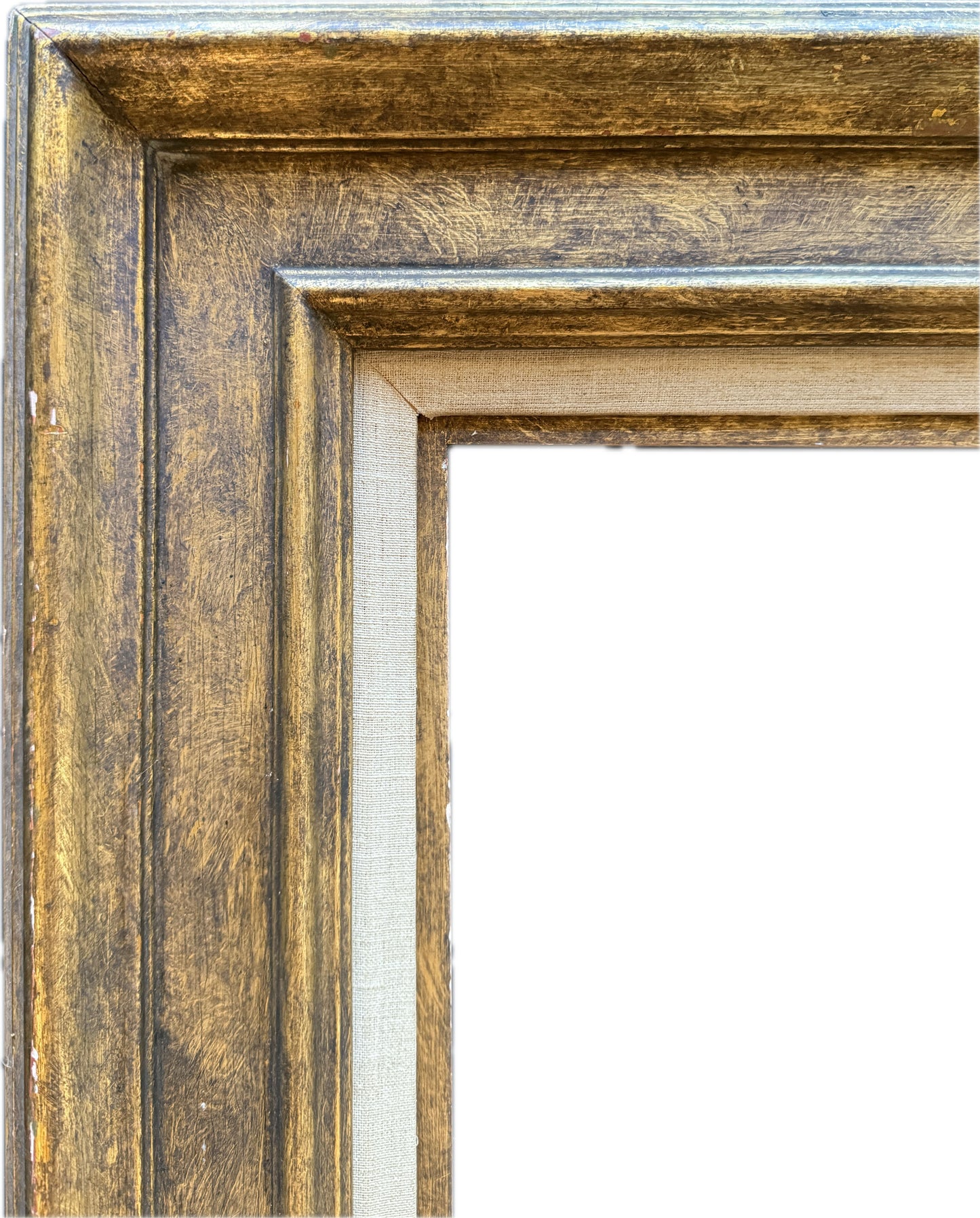 French gilt frame with linen inner slip