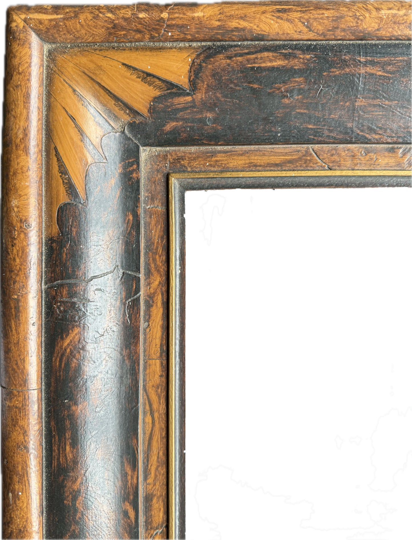 A very unusual French 20th century hand painted frame