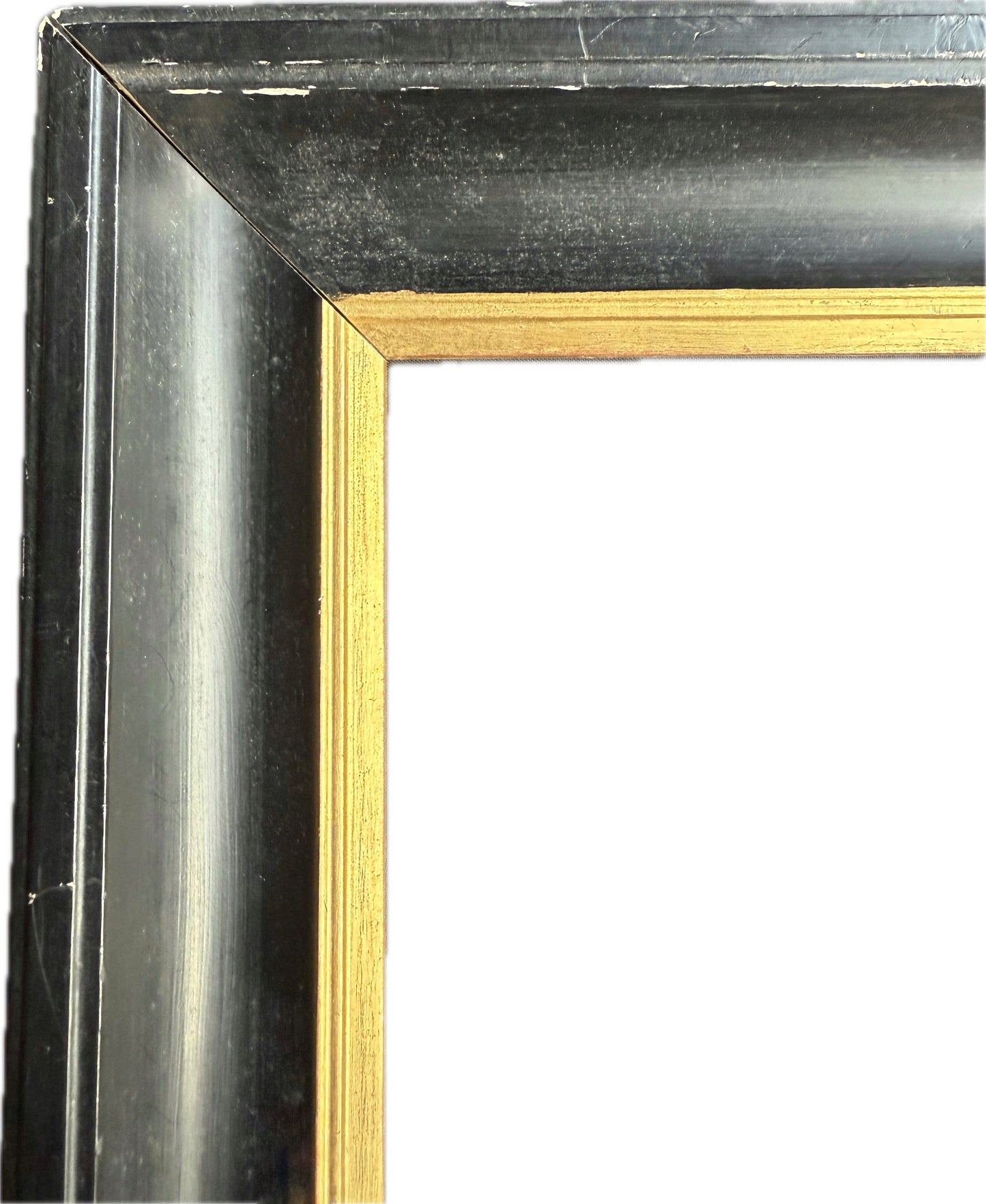 Black frame with gilt slip
