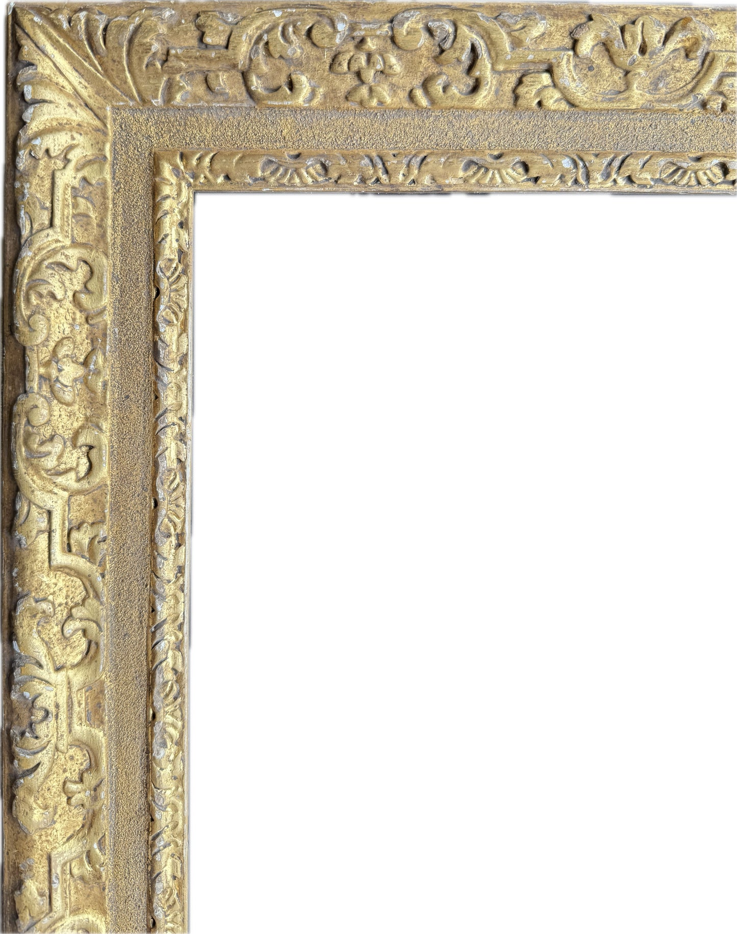 English 17th century carved and gilded frame