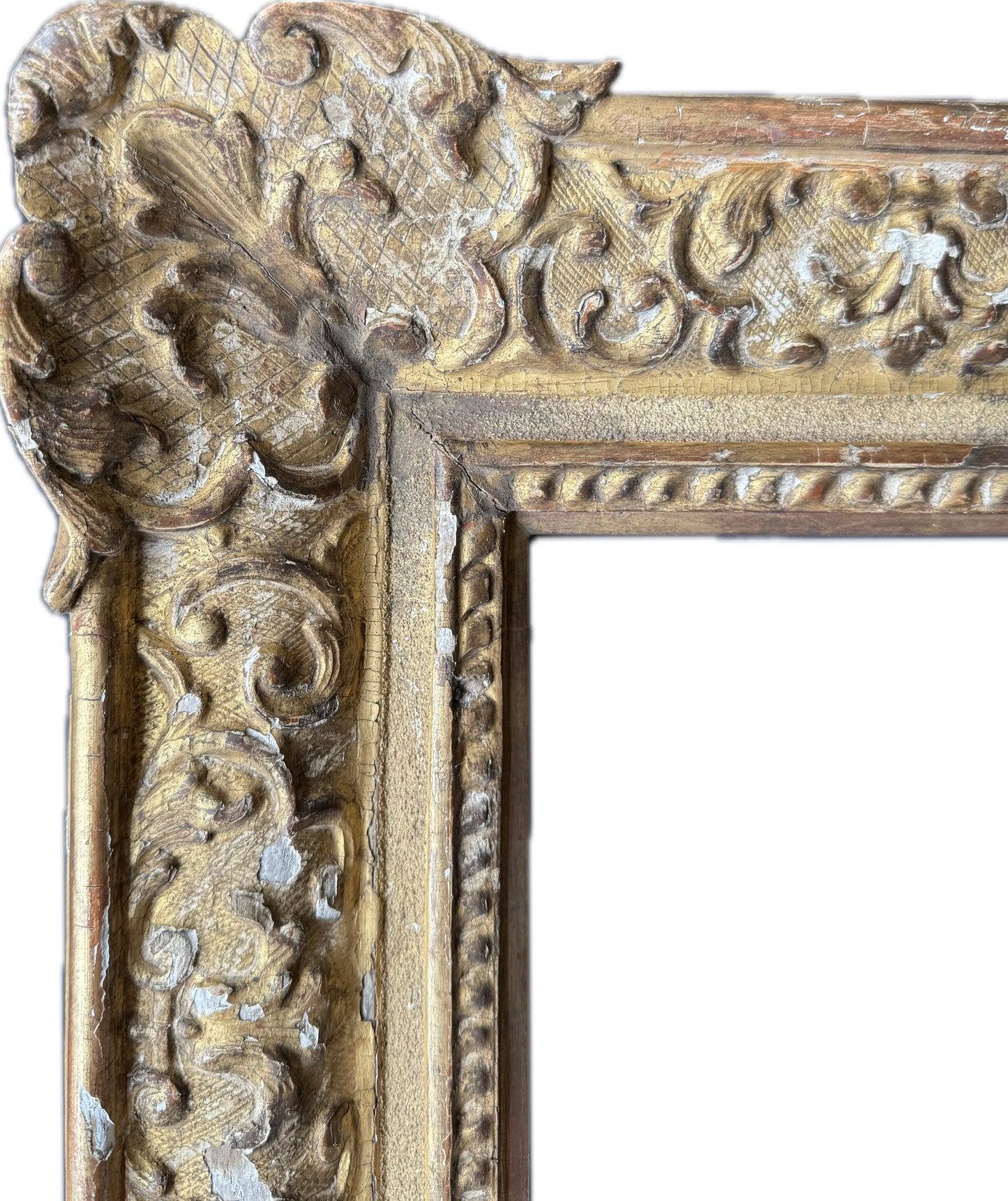 17th century ornately carved French frame