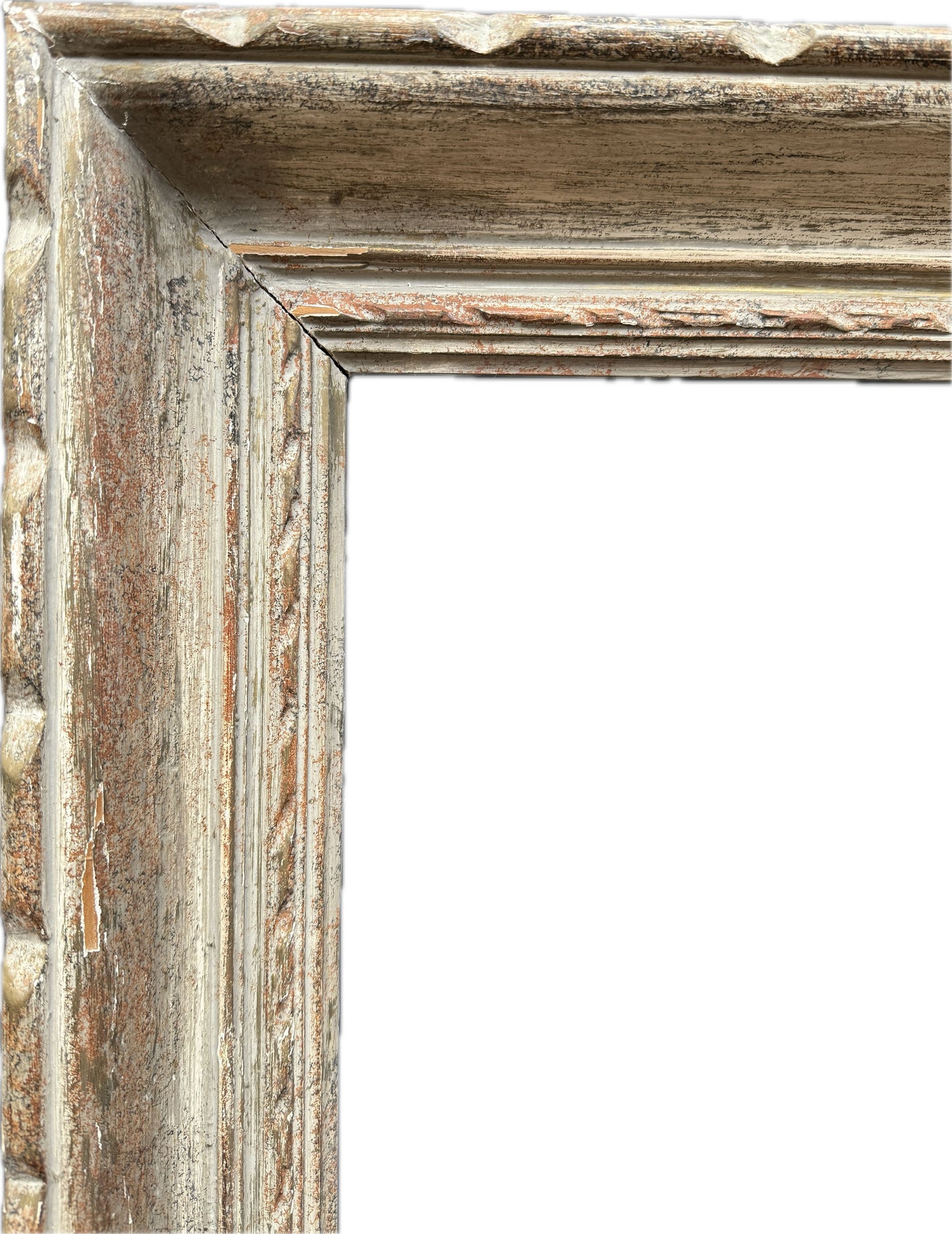 French painted and carved mid century montparnasse frame