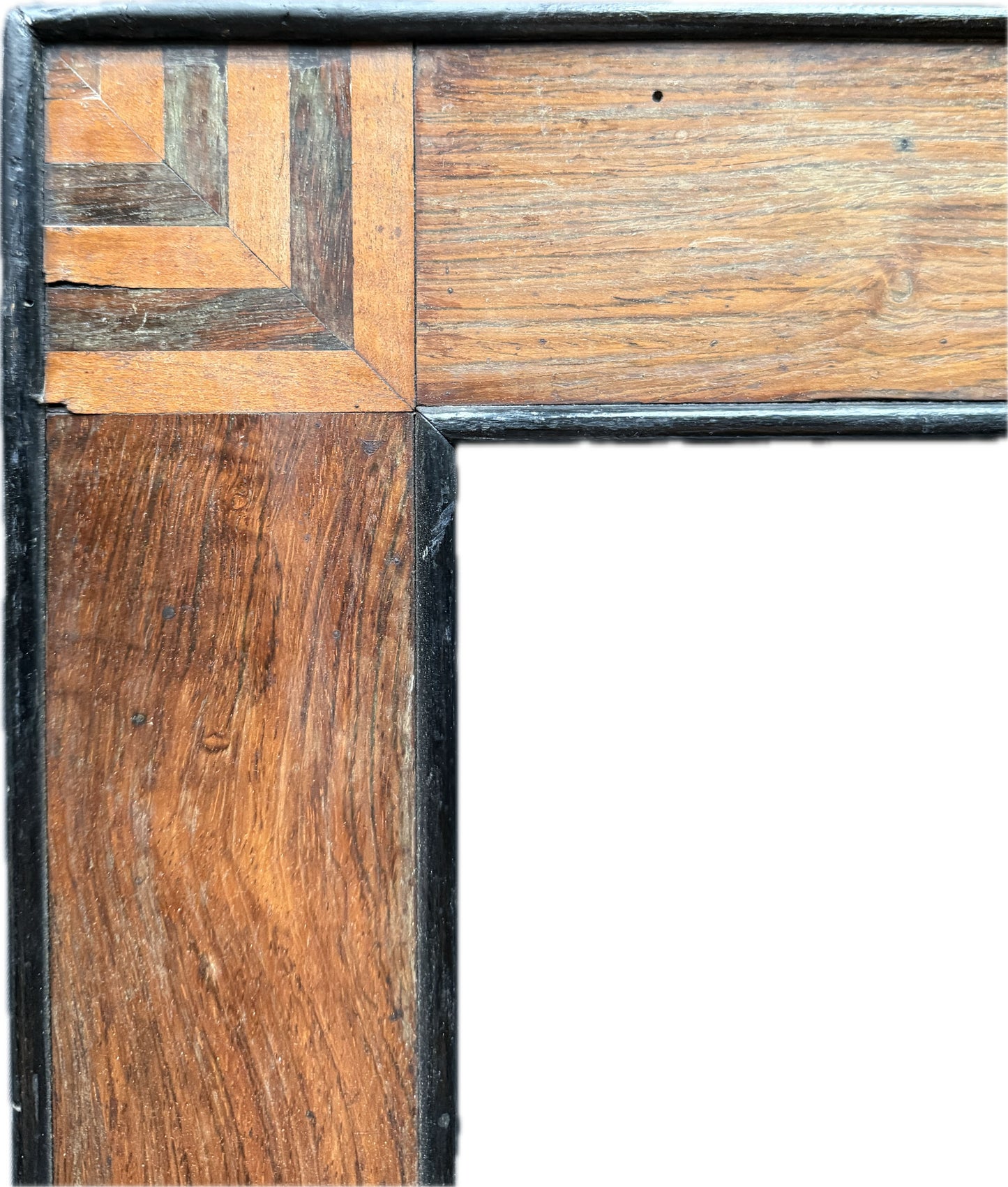 20th century folk art marquetry frame