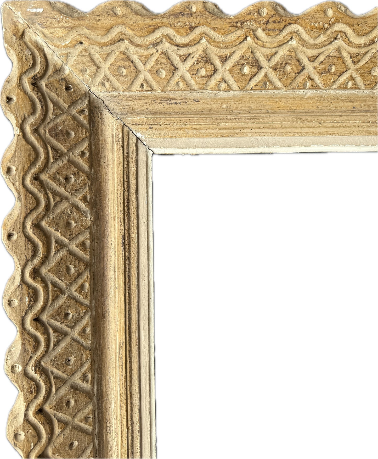 French mid 20th century carved montparnasse frame