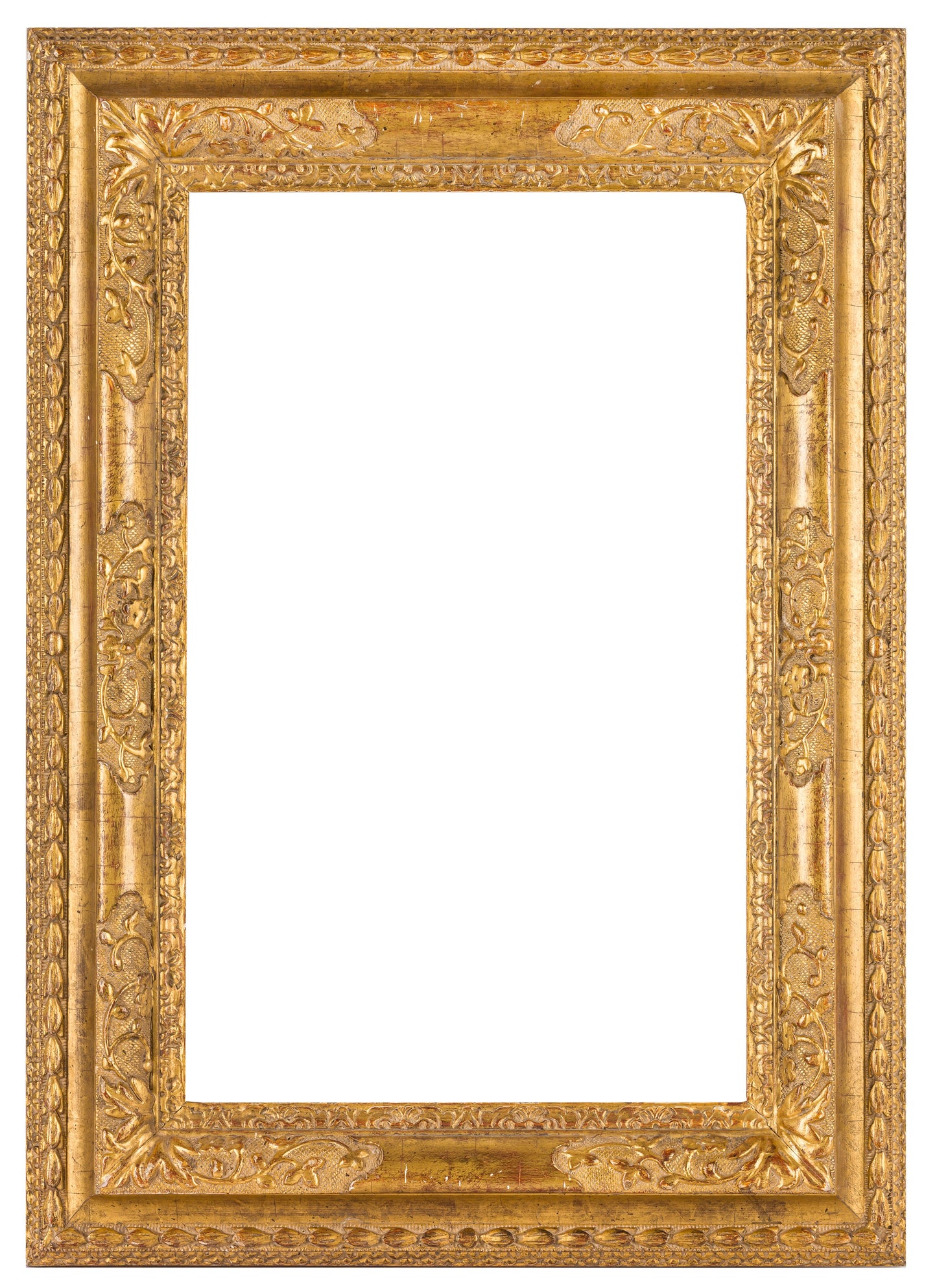 Lely style carved and gilded lime wood on a pine base frame