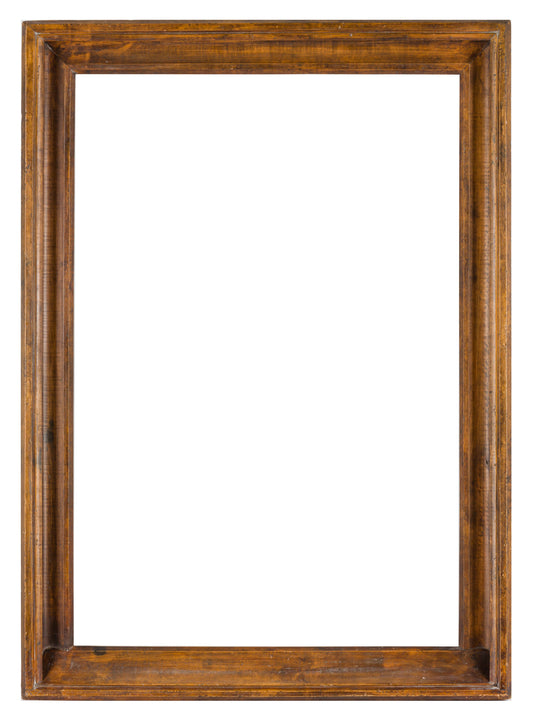 17th century Dutch style patinated pear wood hollow frame