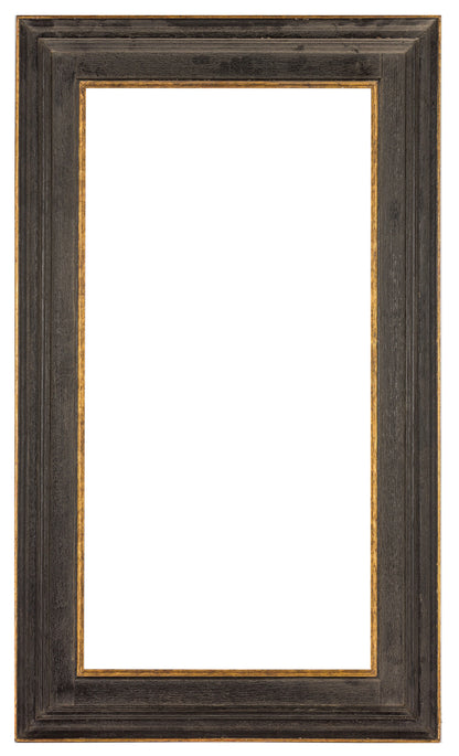 Backlijst style gilded and painted oak frame