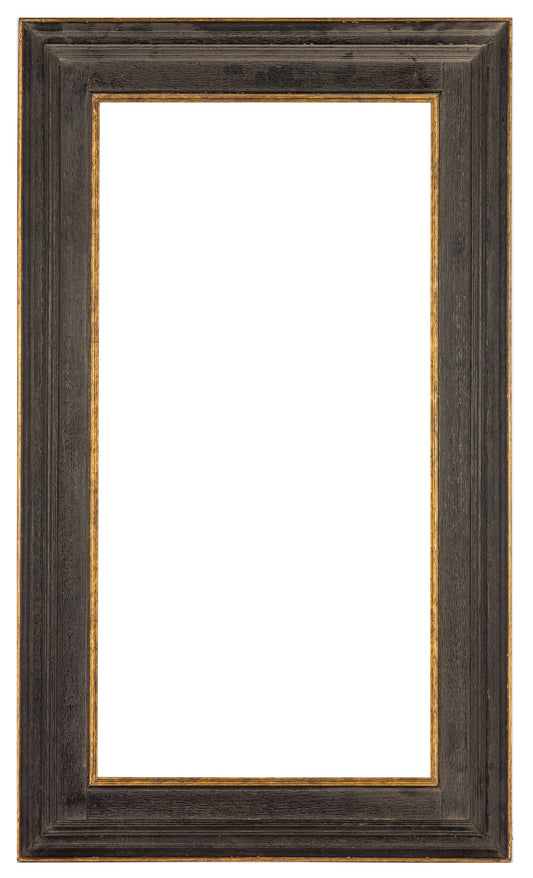 Backlijst style gilded and painted oak frame
