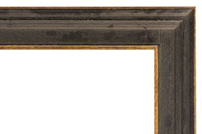 Backlijst style gilded and painted oak frame