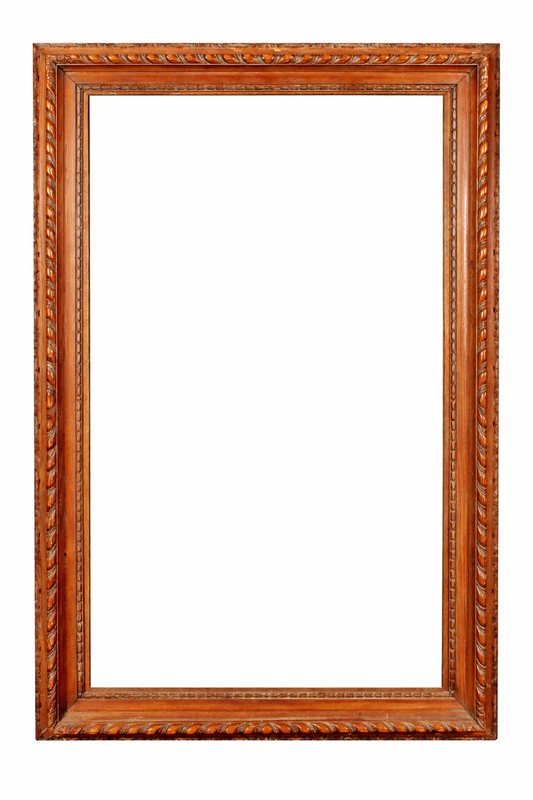 Late 19th Century English School Stripped Carved Wood Frame