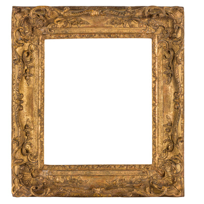 Louis XV carved and pierced gilded frame