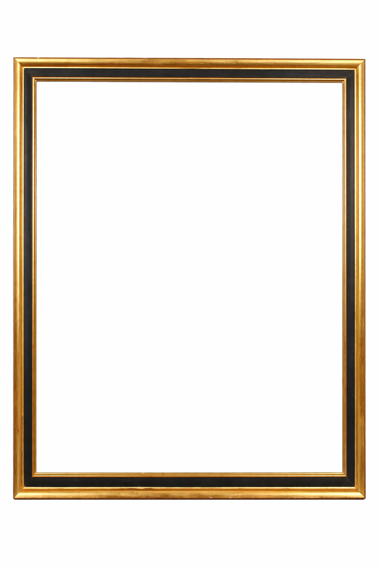 20th Century English School Gilt and Painted Composition Frame