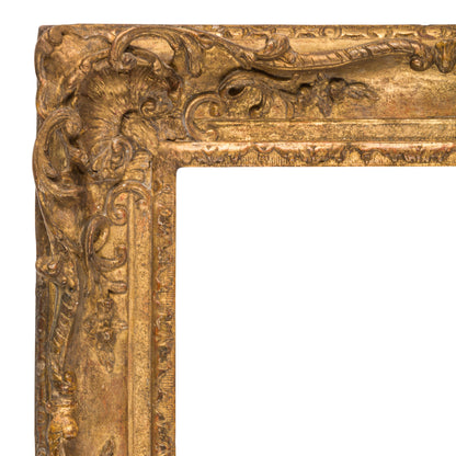 Louis XV carved and pierced gilded frame