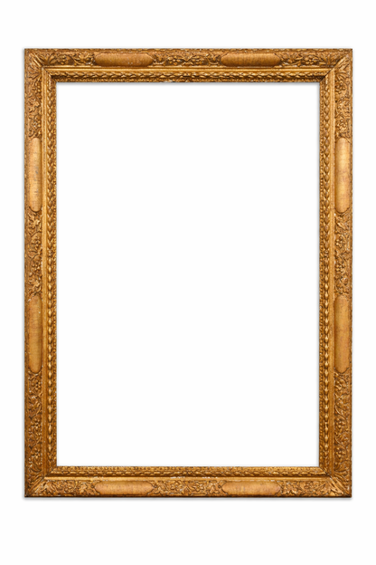 18th century English school carved giltwood frame with Lely panels