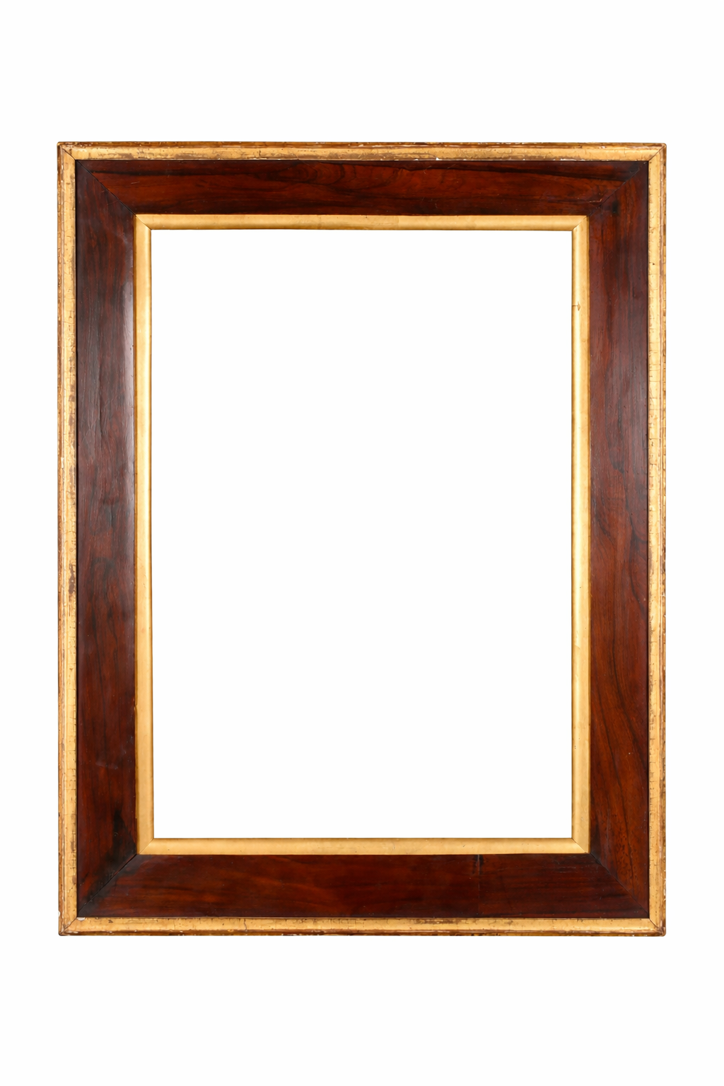 19th Century English School Darkwood Frame with gilt inner and outer edges