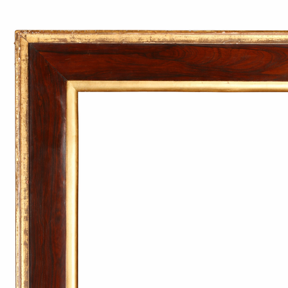 19th Century English School Darkwood Frame with gilt inner and outer edges