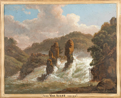 The Waterfall by Henry Van Assche 1774-1841