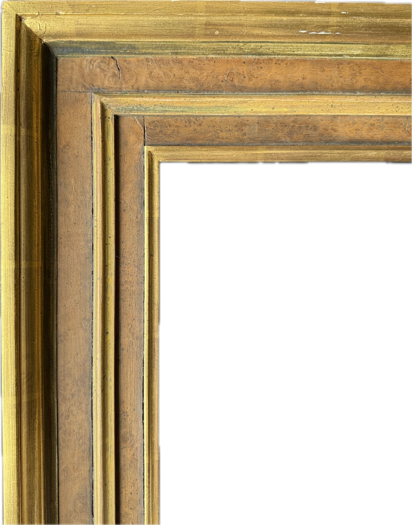 A 19th century gilt and walnut Dutch frame