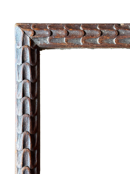 English 19th century carved folk art frame