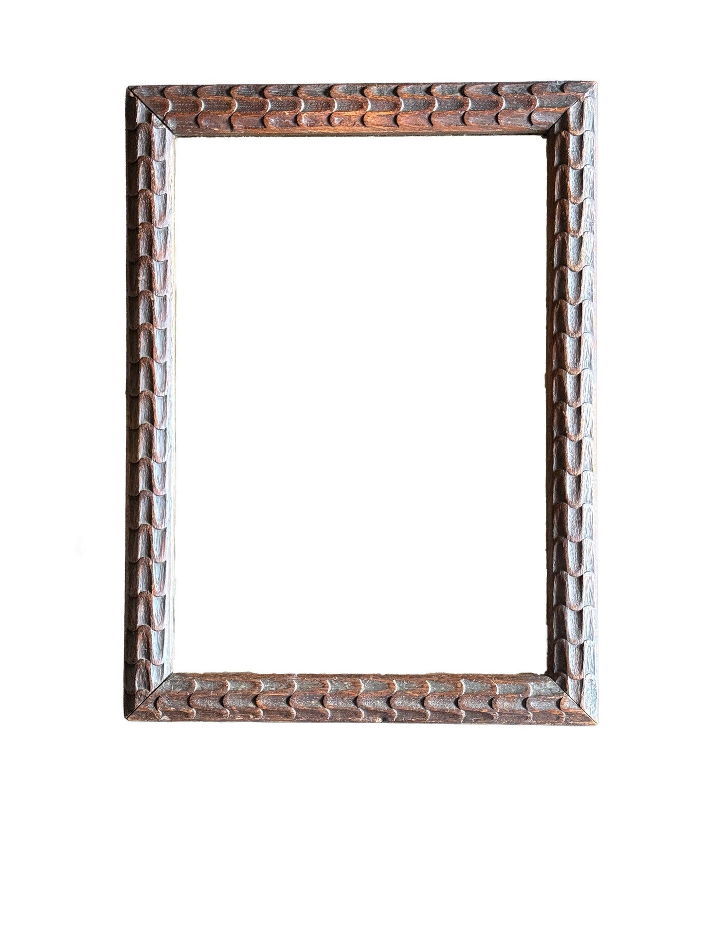 English 19th century carved folk art frame