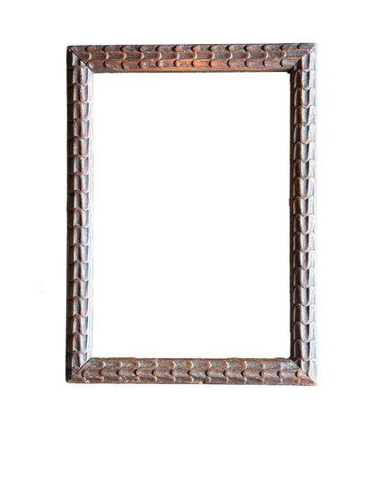 English 19th century carved folk art frame