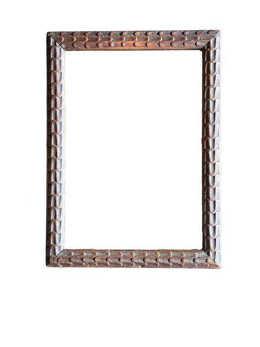 English 19th century carved folk art frame