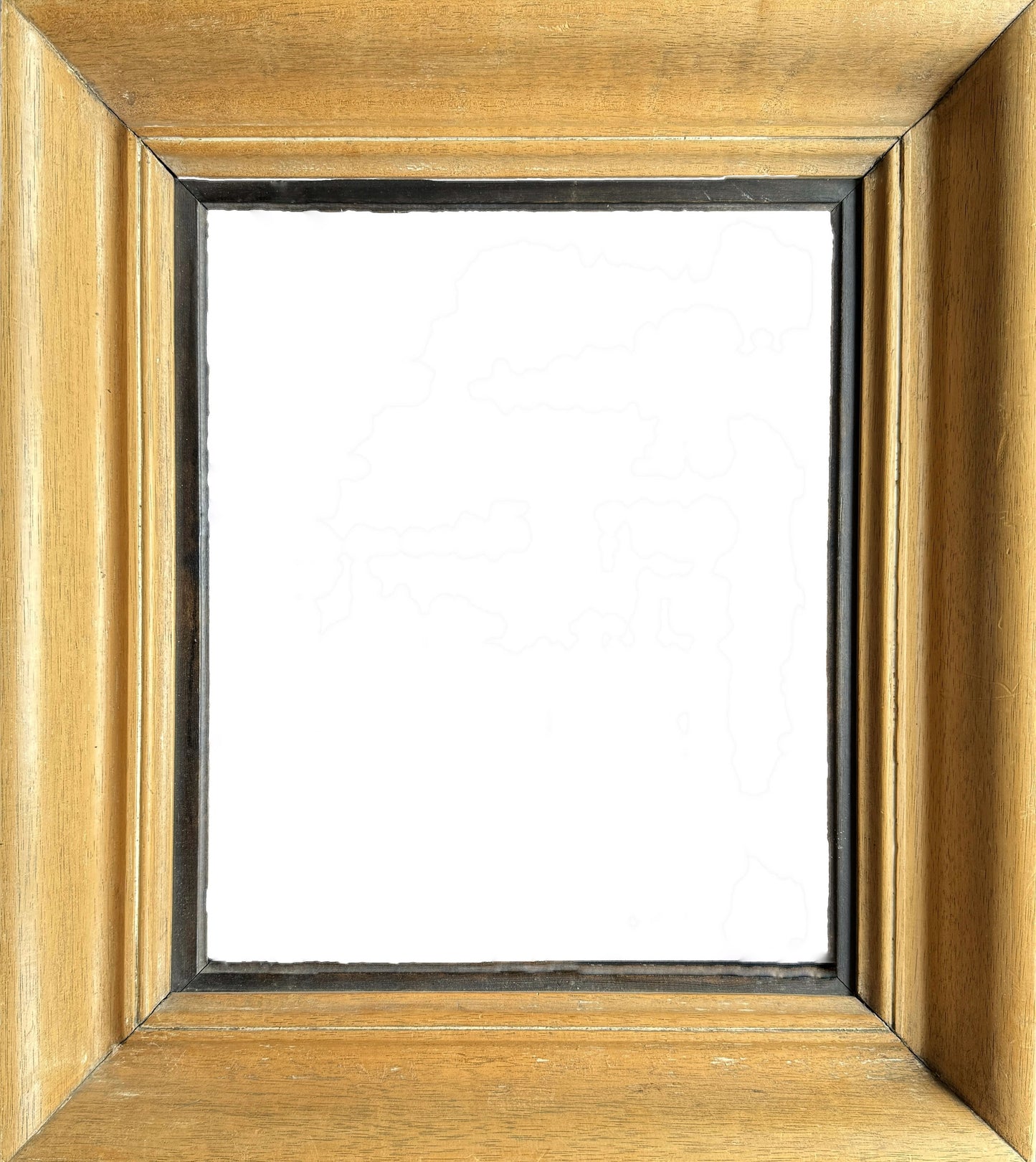 A wooden frame with a dark inner slip
