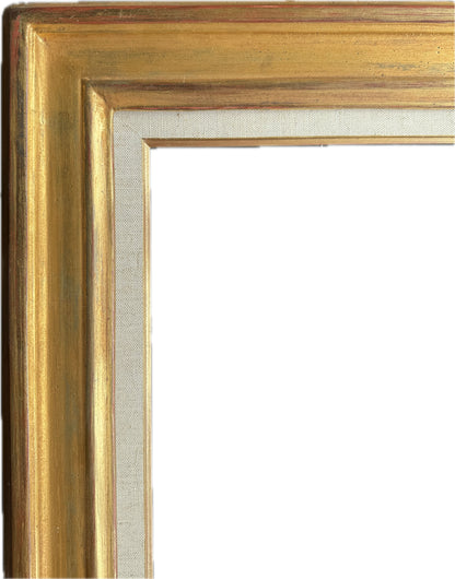 French 20th century gilt frame with a linen slip and gilt edge