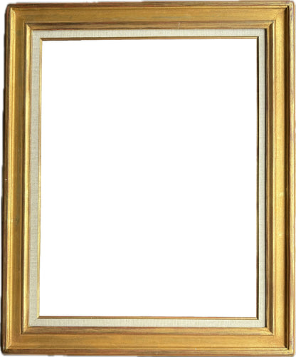 French 20th century gilt frame with a linen slip and gilt edge