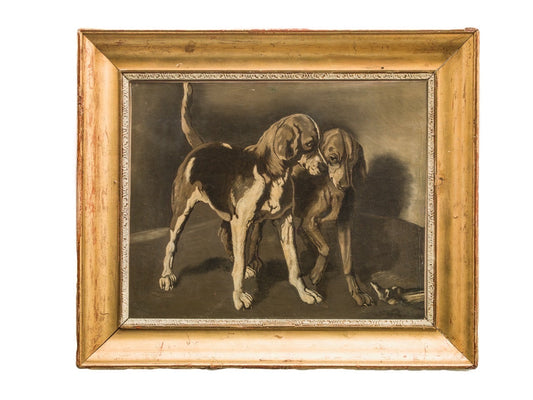 Study of Hounds. Attributed to Alfred de Dreux