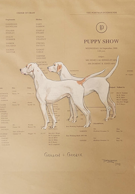 Study of Two Hounds - Tom Nutbeem