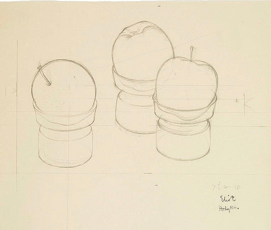 Three Apples in egg cups - Eliot Hodgkin