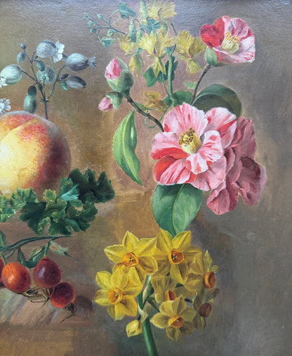 Study of Fruit, Flowers, Walnut and Rosehips