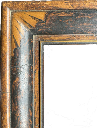 A very unusual French 20th century hand painted frame