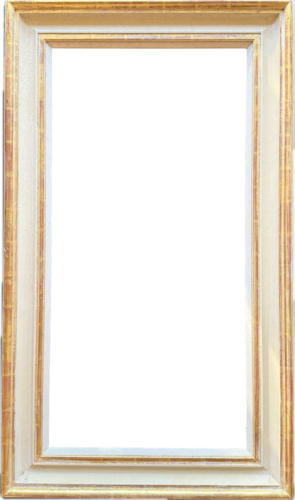 Gilt and painted cream frame
