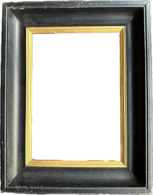Black frame with gilt slip