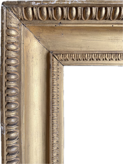 English neoclassical carved and gilt frame
