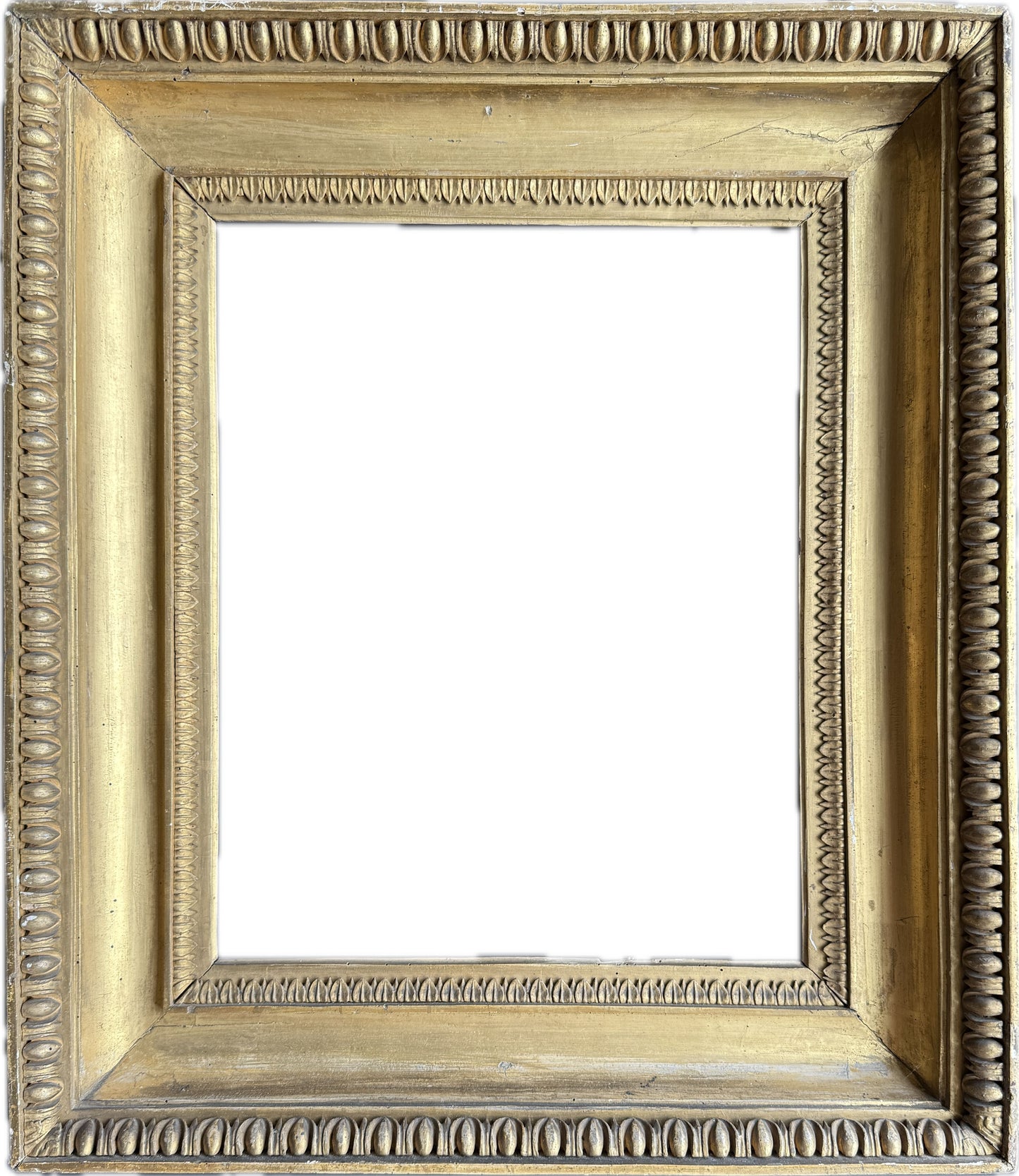 English neoclassical carved and gilt frame