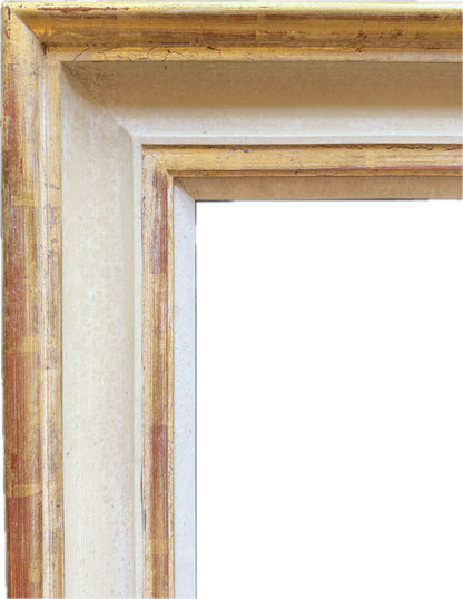 Gilt and painted cream frame