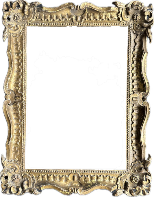 18th century English ornately carved frame