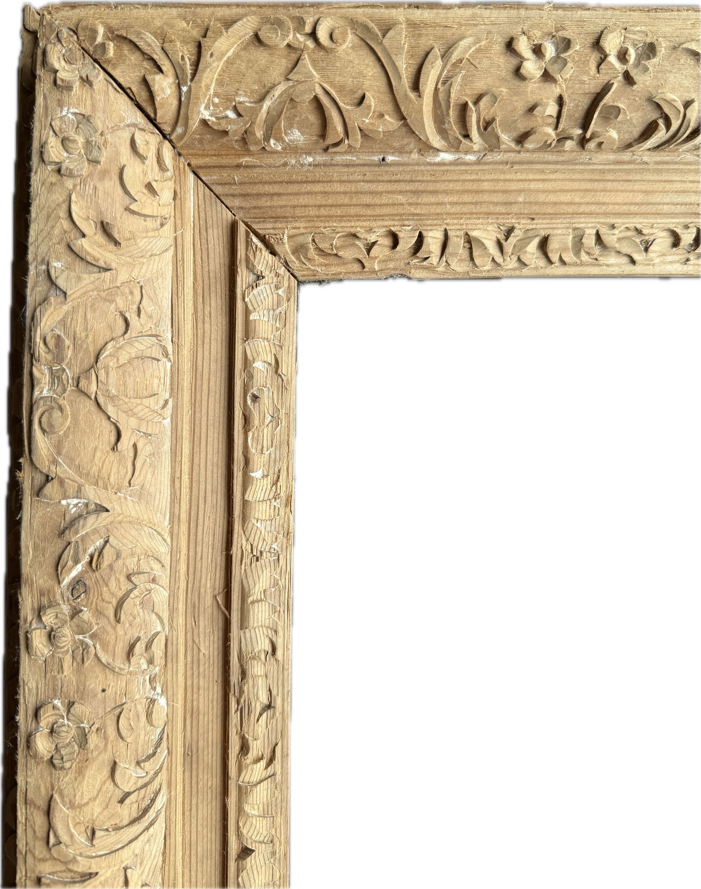 17th century English stripped pine frame