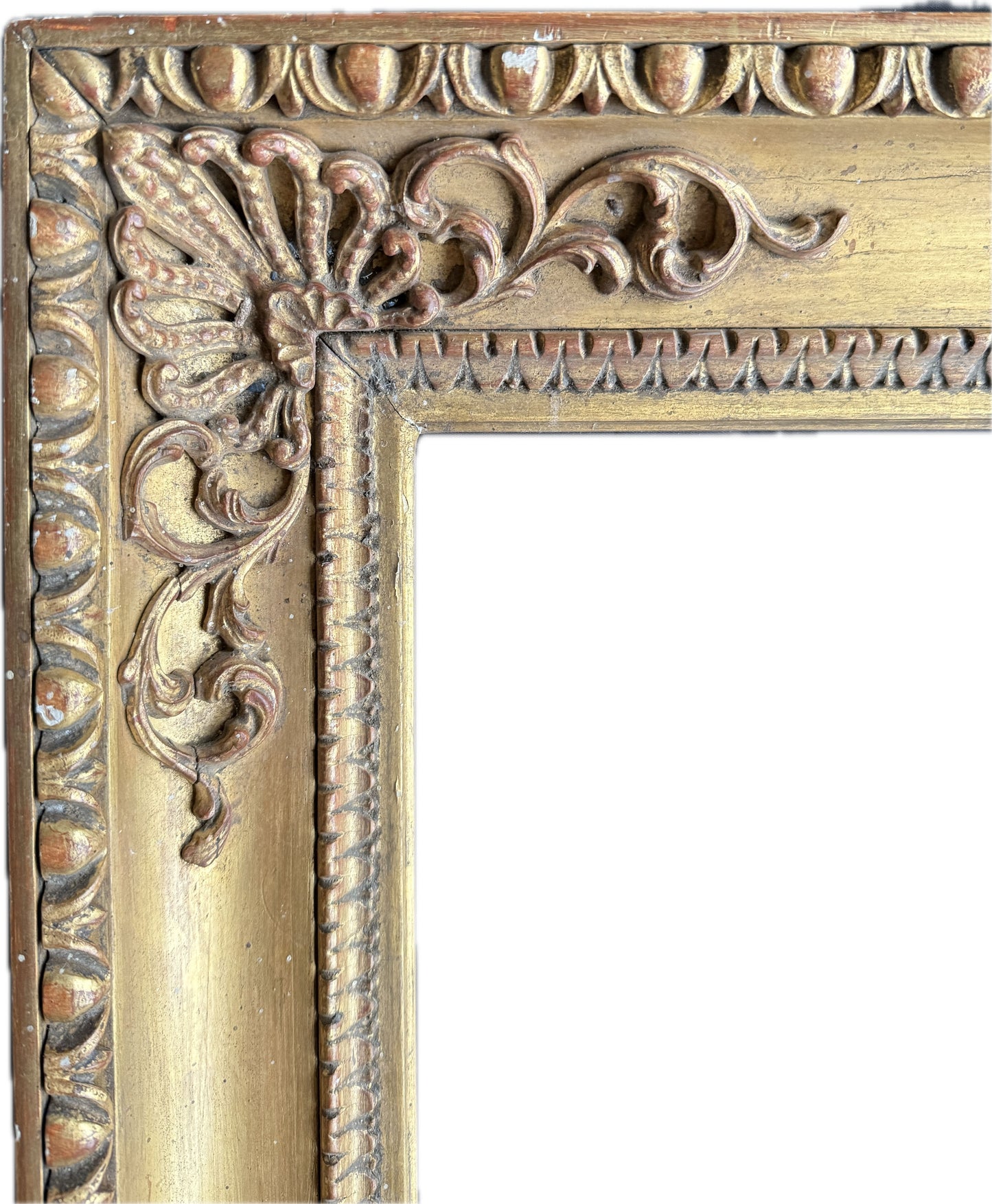 French neoclassical carved and gilt frame
