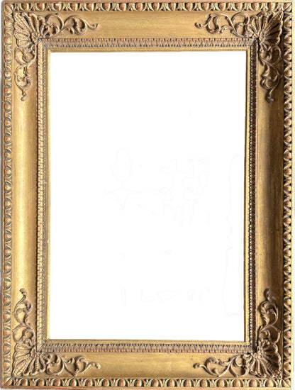 French neoclassical carved and gilt frame