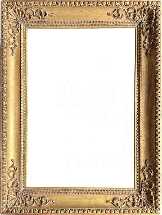French neoclassical carved and gilt frame