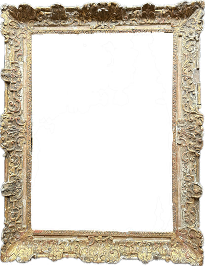 18th century Italian carved and gilt frame