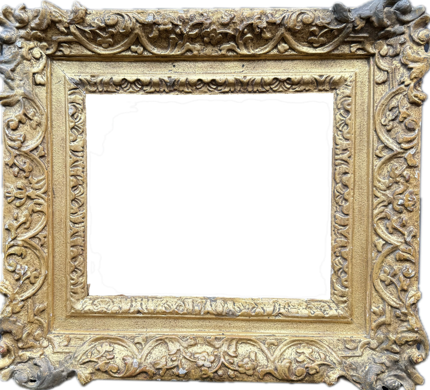 English 17th century carved and gilded frame