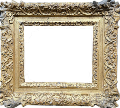 English 17th century carved and gilded frame