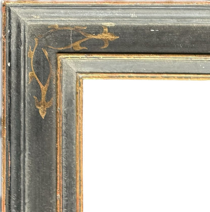 French 20th century black and gilt frame
