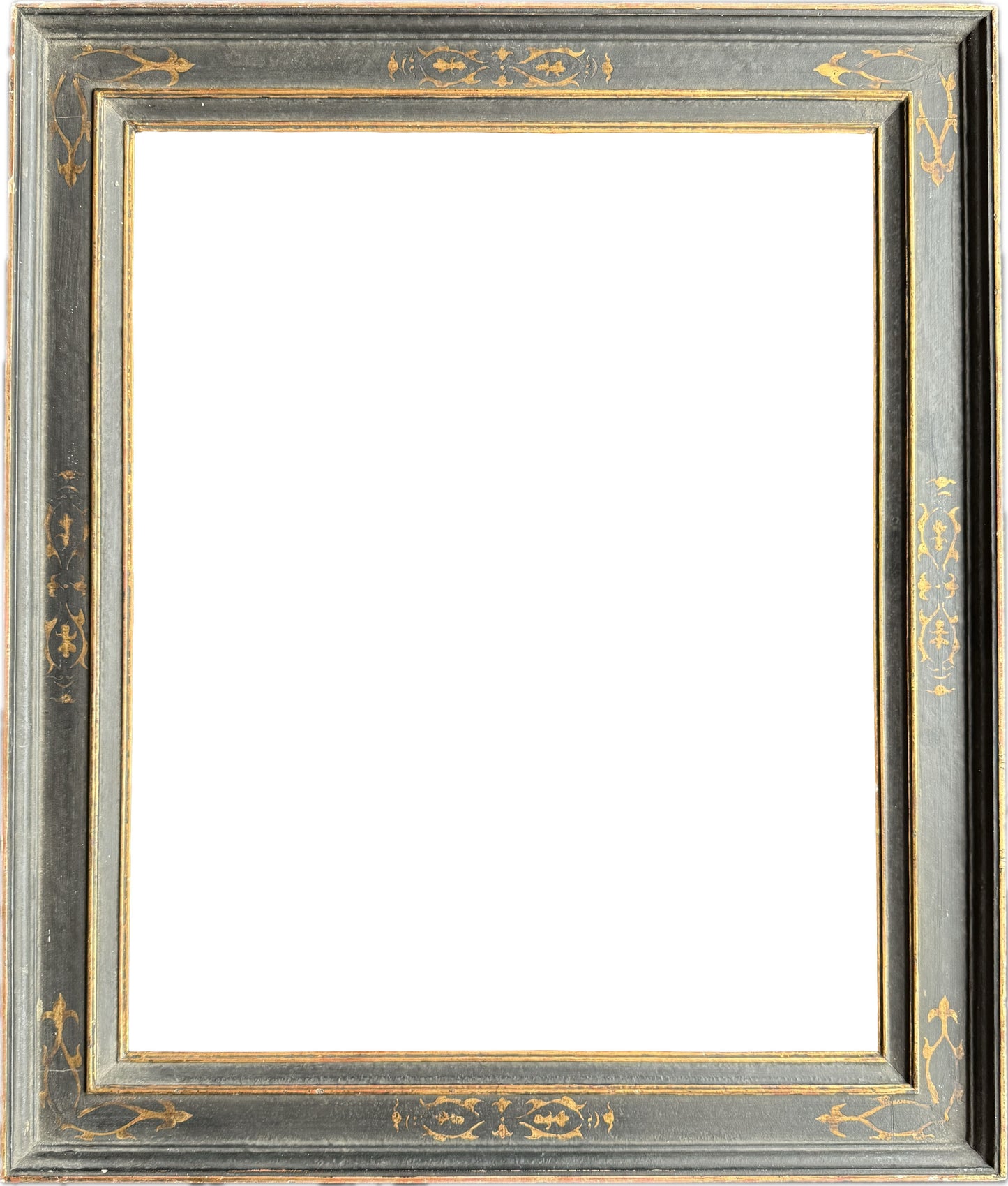 French 20th century black and gilt frame